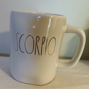 Rae Dunn Scorpio Zodiac Sign Mug Pearl White Gold Lettering Magenta ArtisanRae